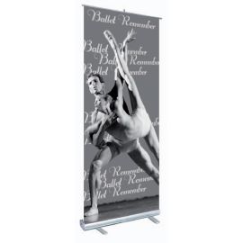 Rollup de aluminio 100x206 cm con gráfica a todo color