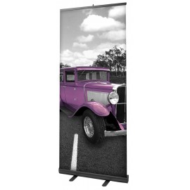 Rollup de aluminio negro detalle del mástil